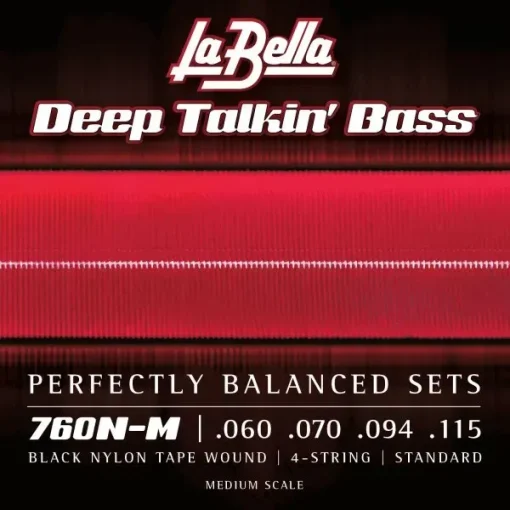 La Bella Deep Talkin’ Bass Black Nylon Tape Medium Scale